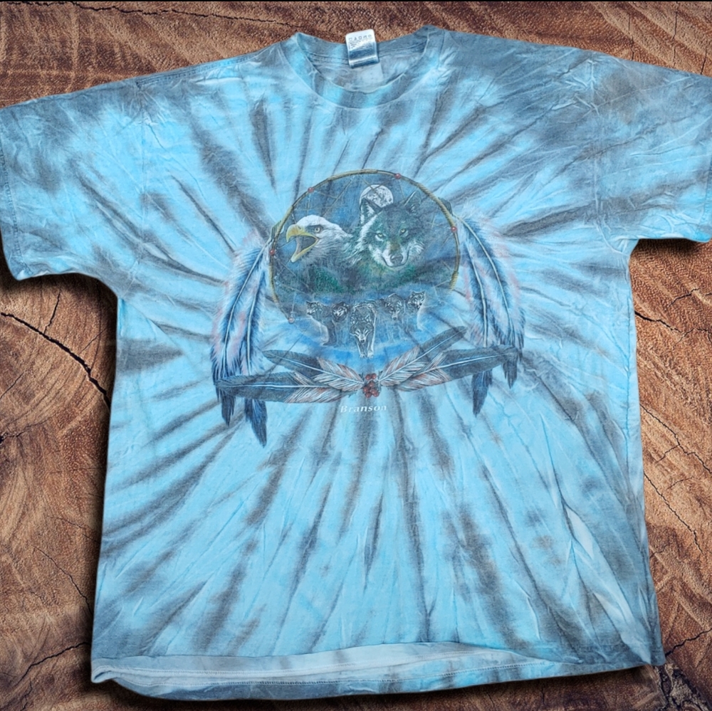 Tie Dye Eagle and Wolf shirt
